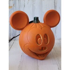 Vintage Mickey Mouse light up face pumpkin Halloween home decor